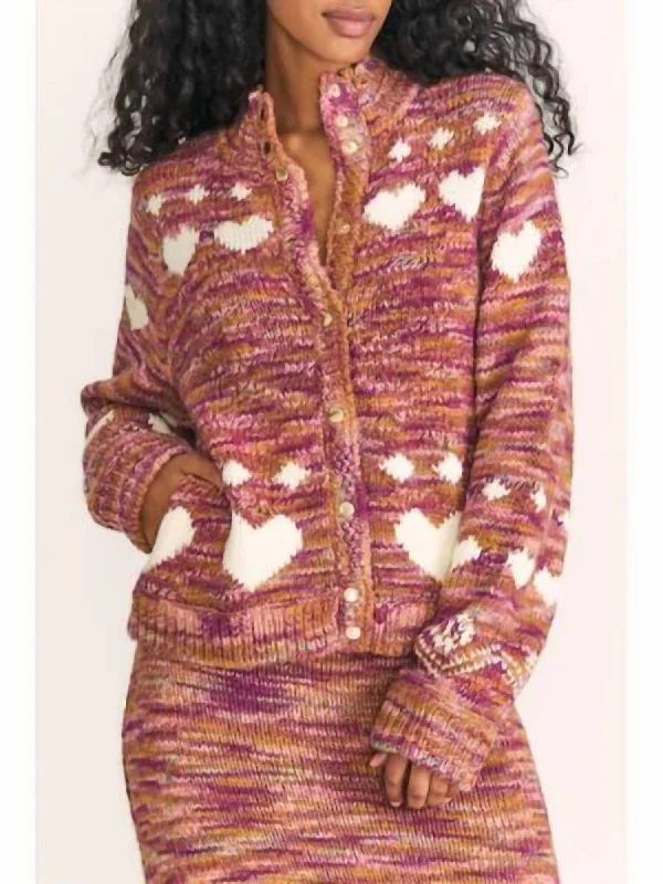 Women's Seasonal Wardrobe Clothing Polina Sweater Bomber Jacket In Rosewood