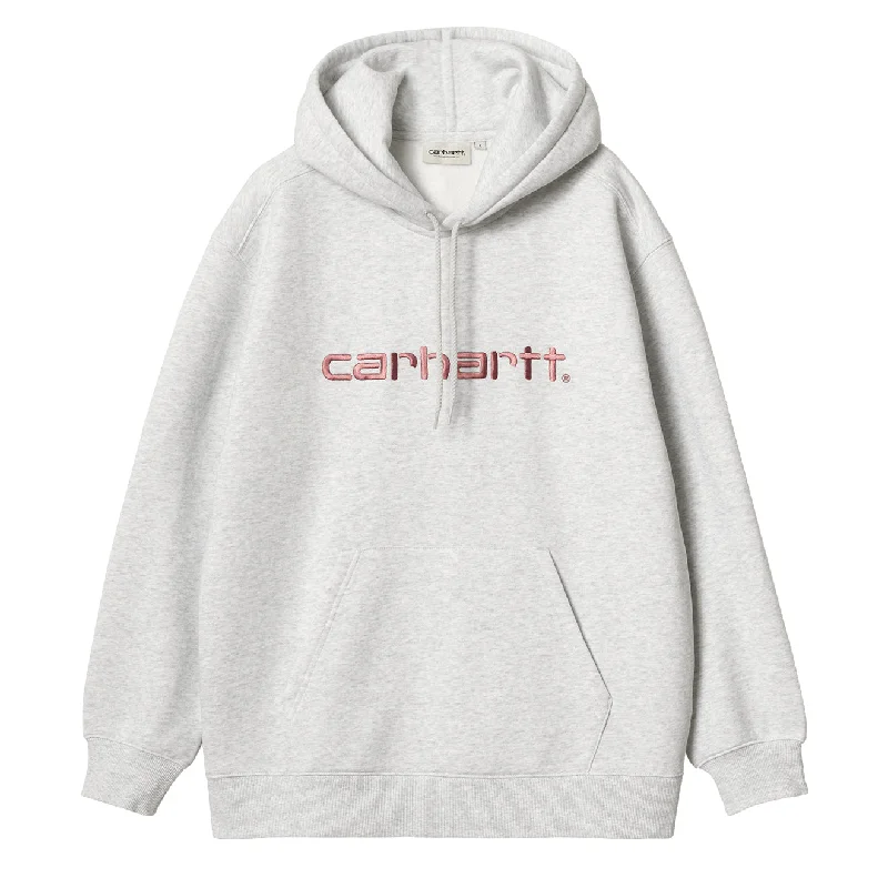 Women's Casual Wear Outfit Carhartt WIP Womens Hooded Sweat Ash Heather / Dusty Rose