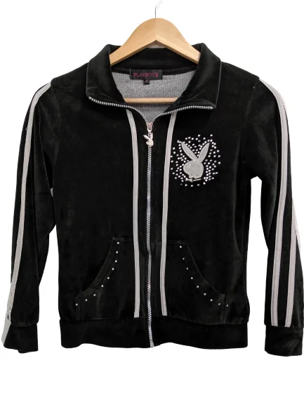 Women's Vacation Outfit Set [M] 90's Velour Playboy Track Jacket