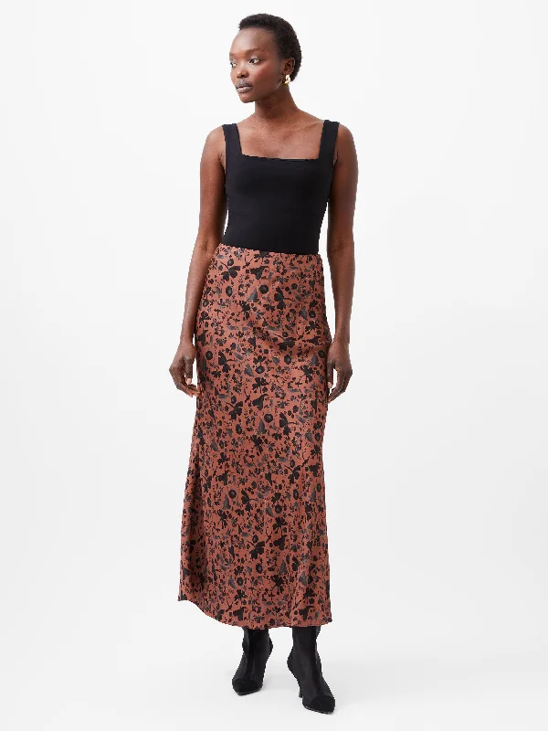 Women's Date Night Outfit Jeannie Ennis Eco Satin Maxi Skirt