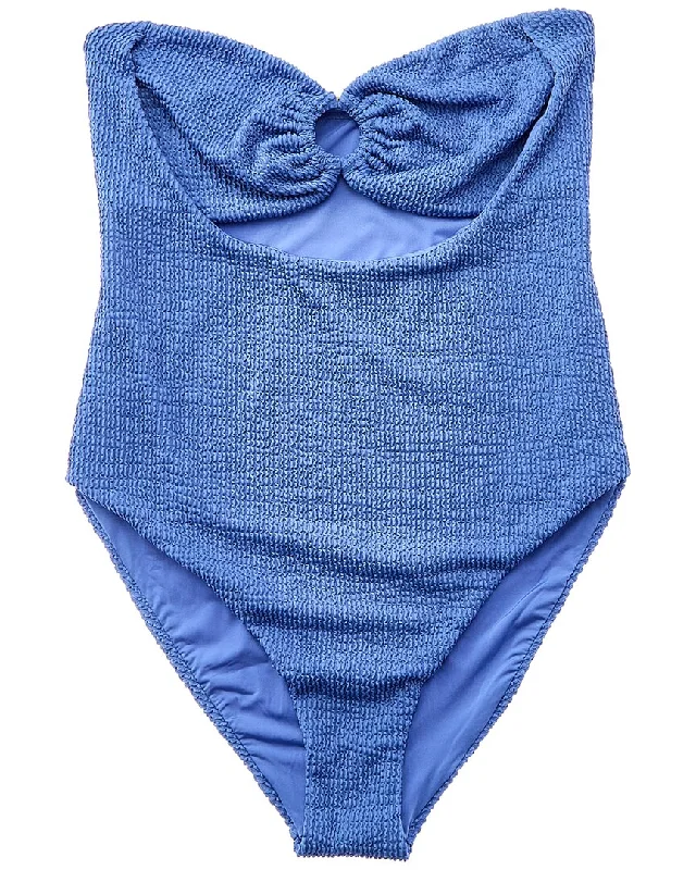 Women's Seasonal Attire WeWoreWhat O-Ring Ruched Bandeau One Piece