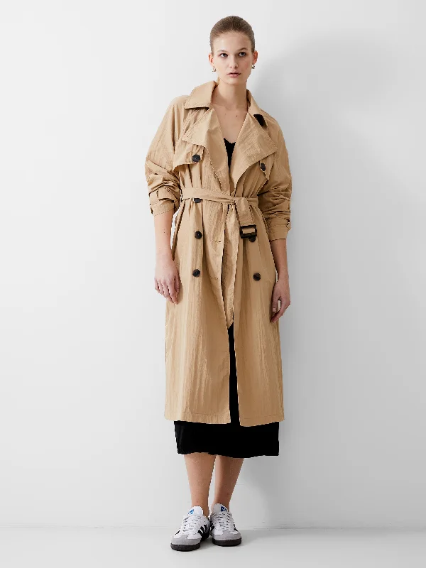 Relaxed Fit Women's Fashion Long Trench Coat