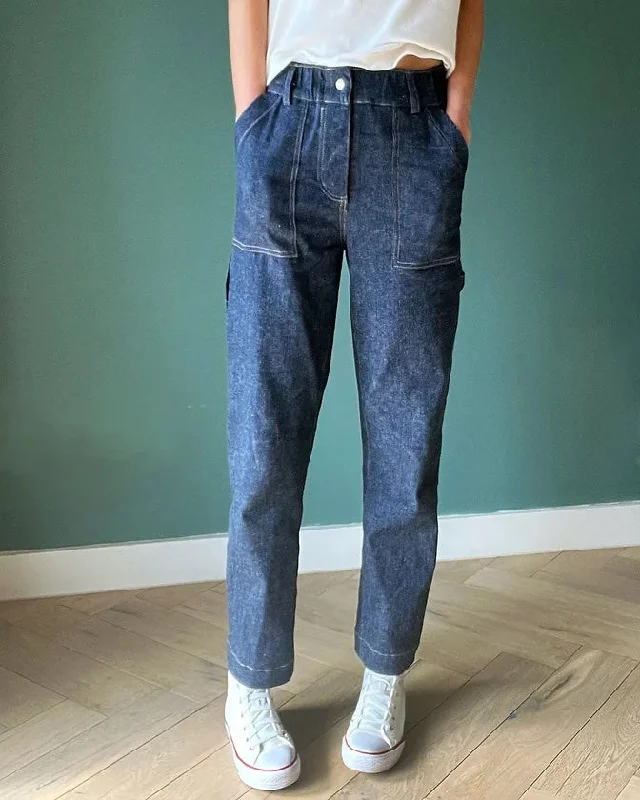 Women's Romantic Outfit French Navy Langston Trousers