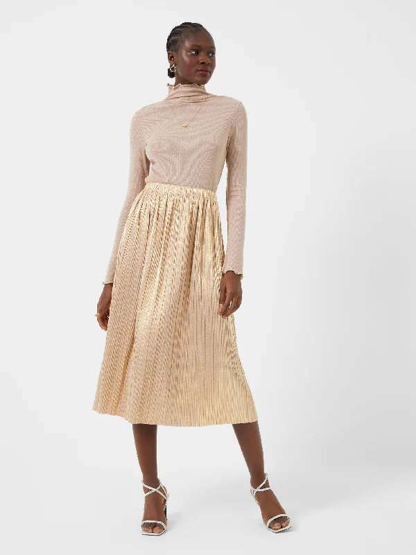 Comfortable Women's Apparel Sky Jersey Shimmer Midi Skirt