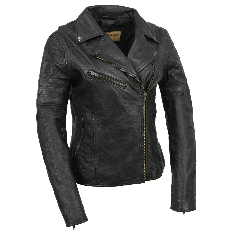 Women's Clothing Sets Milwaukee Leather Black Vintage Motorcycle Inspired Vegan Tan Fashion Leather Jacket for Women SFL2812 Women's Clothing Sets Milwaukee Leather Black Vintage Motorcycle Inspired Vegan Tan Fashion Leather Jacket for Women SFL2812