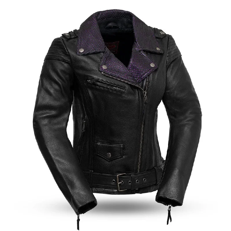 Timeless Women's Clothing Iris - Women's Motorcycle Leather Jacket