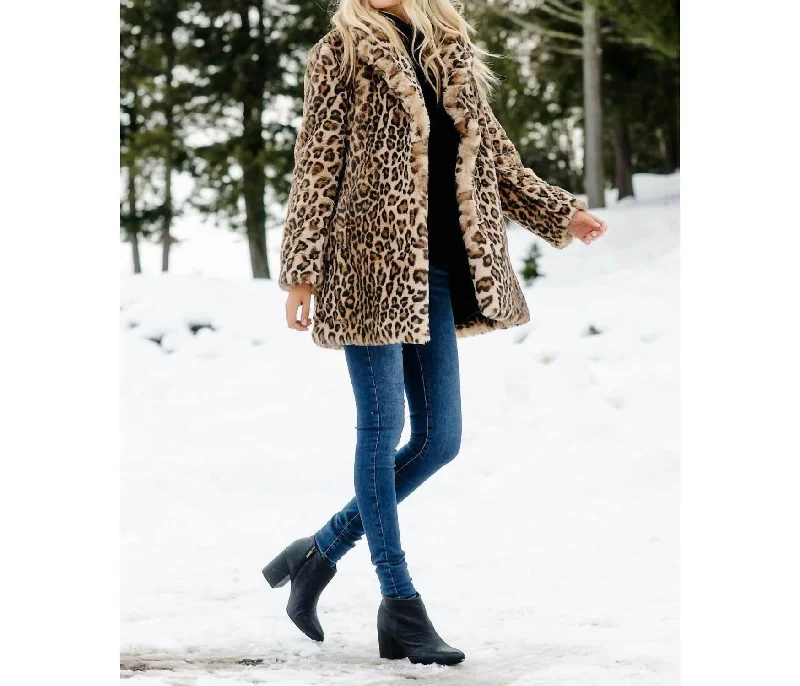 Bundle Offer Le Mink Jacket In Leopard
