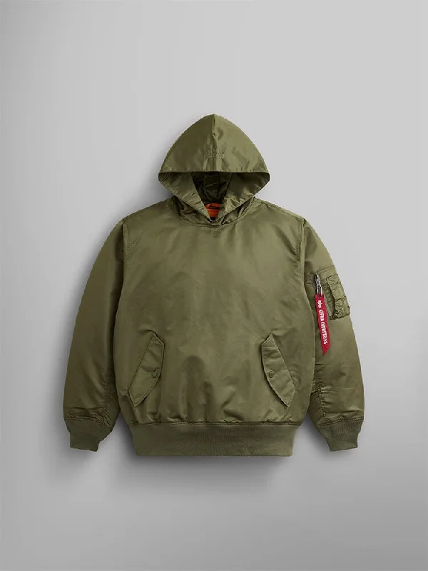 Women's High-Fashion Outfit WOMEN'S PULL-OVER MA-1 JACKET HOODIE