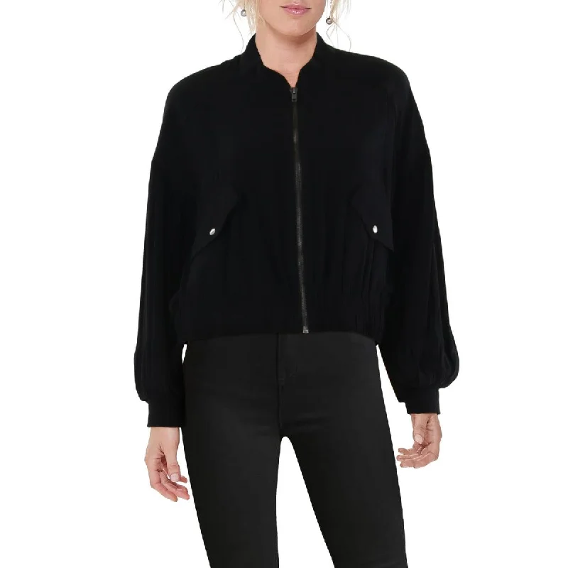Women's Clothes Online Shopping Womens Bishop Sleeve Short Bomber Jacket