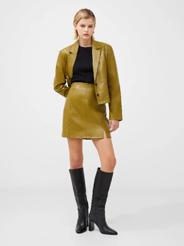 Women's Romantic Outfit Crolenda PU Mini Skirt