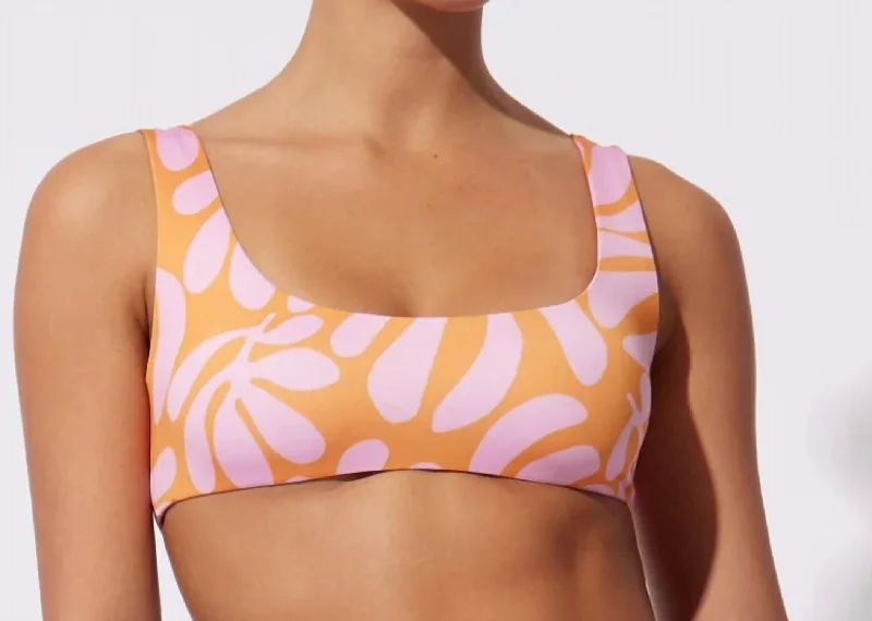 Women's Outfit For The Office Elle Bikini Top In Pink & Clementine