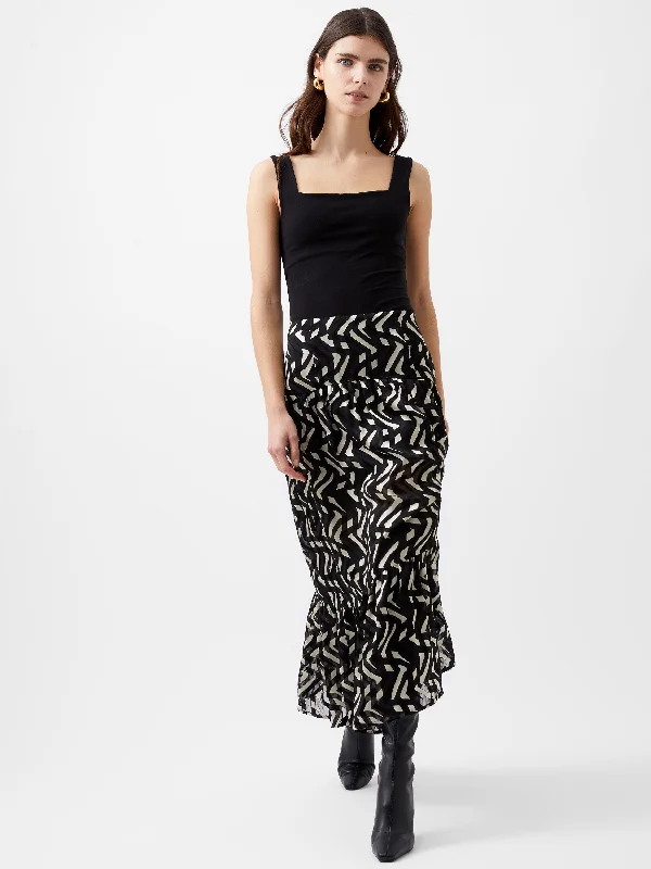 Women's Professional Outfit Diandra Satin Devore Skirt
