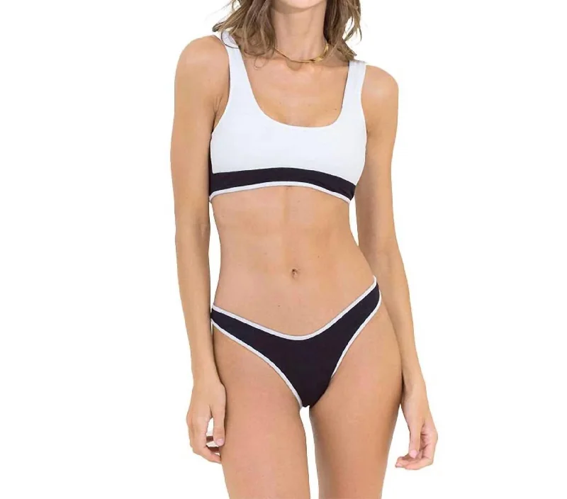 Clothes Women Black Tulip Splendid High Leg Bikini Bottom In White