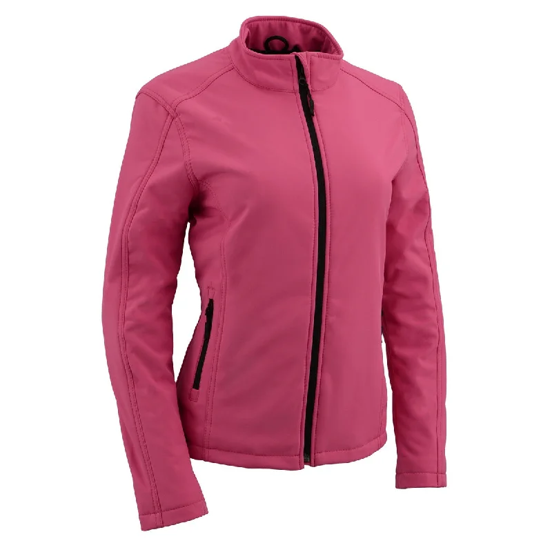 Stylish Women's Outfit Milwaukee Leather MPL2763 Women's Fuchsia Waterproof Lightweight Soft Shell Jacket Stylish Women's Outfit Milwaukee Leather MPL2763 Women's Fuchsia Waterproof Lightweight Soft Shell Jacket
