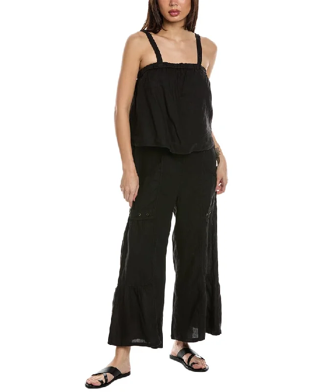 Women's Fashion Clothing XCVI Cleon Flounce Linen Jumpsuit