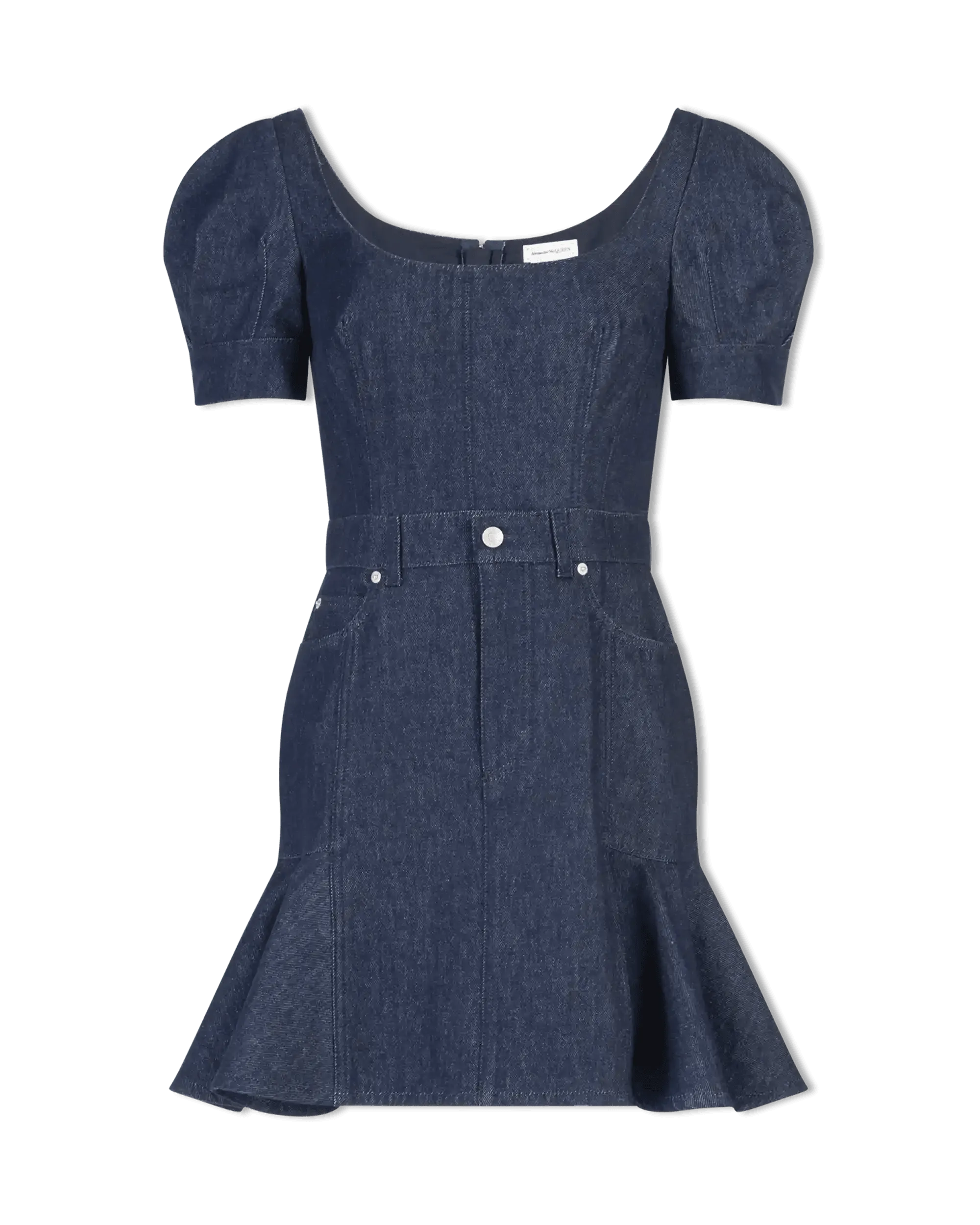 Women's Vintage Clothes Short Sleeved Denim Dress