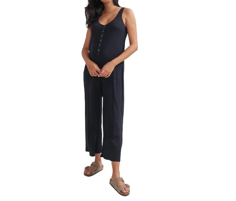 Stylish Women's Outerwear Apparel The 24/7 Feeding Jumpsuit In Black