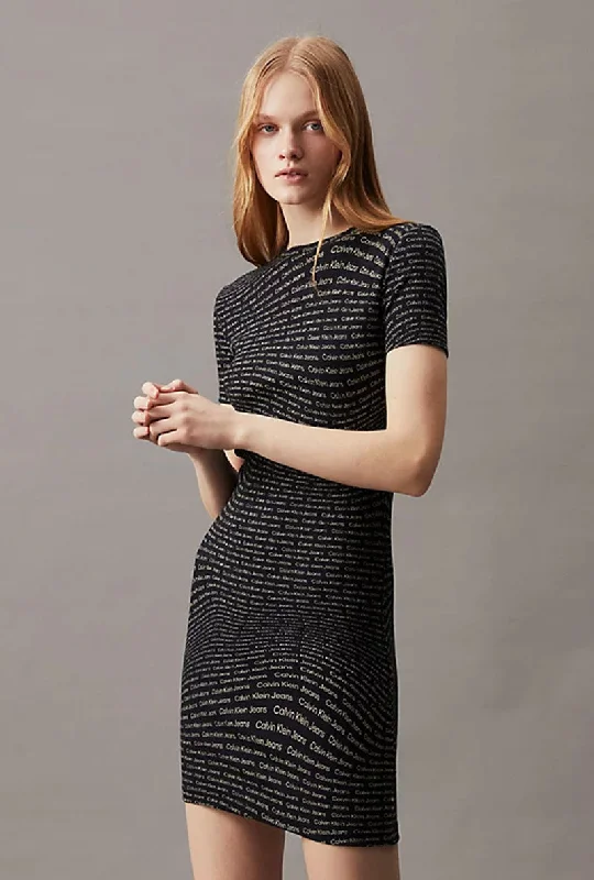 Women's Elegant Clothing Sets CALVIN KLEIN AOP DRESS