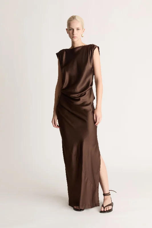 Special Offer Stella Silk Satin Drape Dress