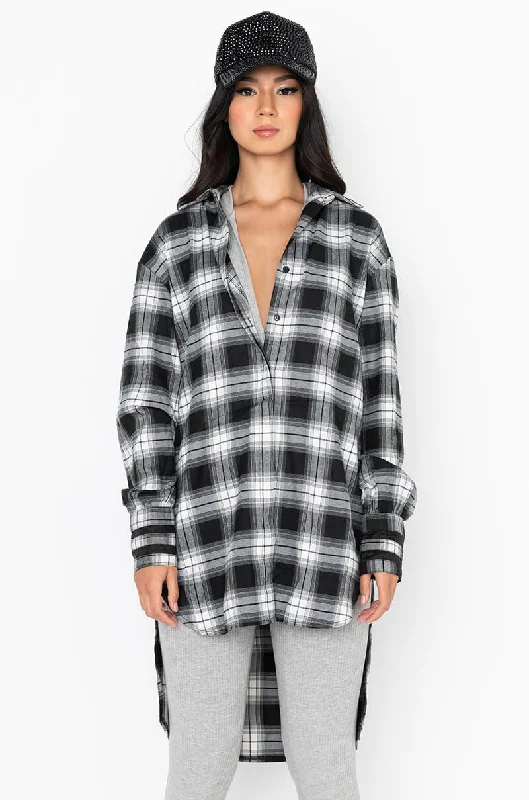 Winter Warehouse Sale DOIN' IT RIGHT BUTTON UP PLAID DRESS