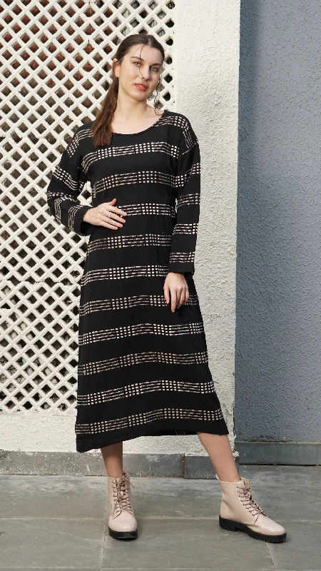 Elegant Attire For The Modern Lady Rhiannon Dress in Onyx