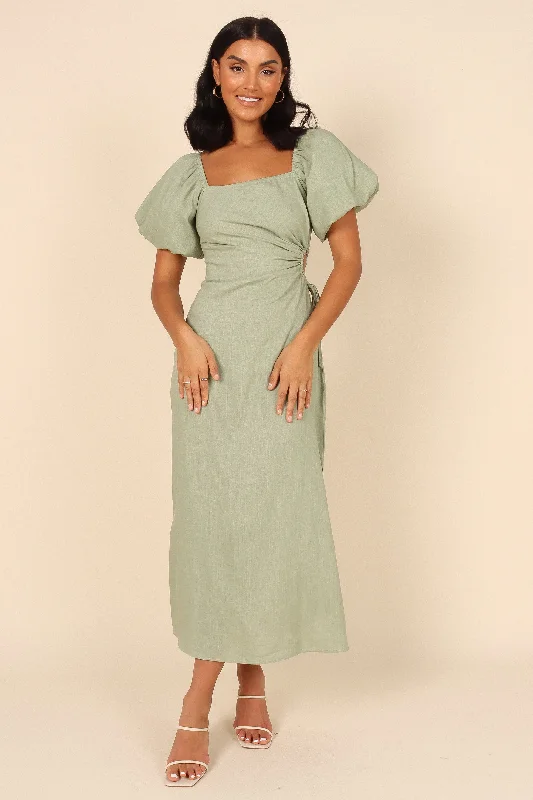 Snag Fabulous Fashion Bargains Chloe Cut Out Dress - Sage
