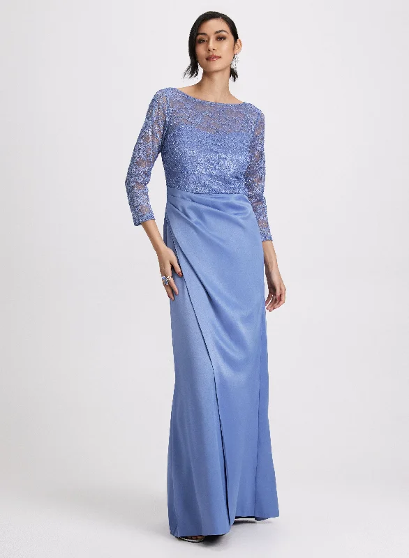 Women's Trendy Attire Glitter Lace Dress