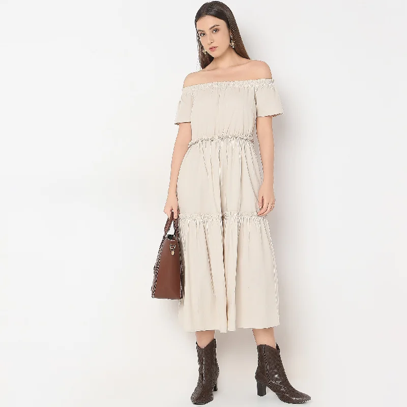 Comfort Centric Apparel Regular Fit Solid Dress
