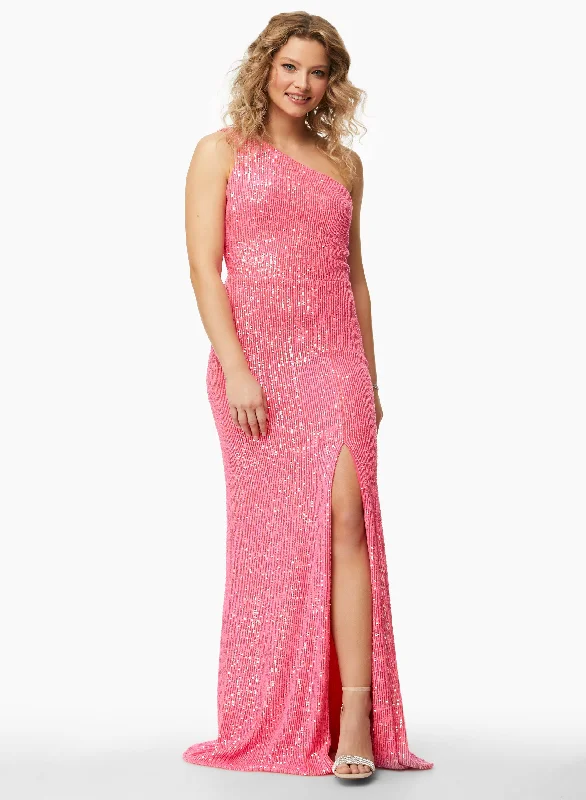 Budget-Friendly Fashion One Shoulder Sequin Detail Dress