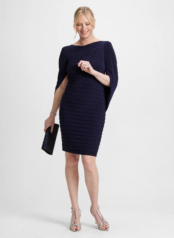Vintage Inspired Fashion Sale Draped Sleeve Cocktail Dress