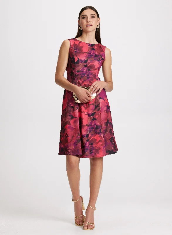 Flash Sale Fever Floral Print Neoprene Dress