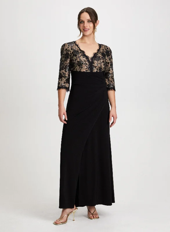 Limited-Stock Sale – Stylish Outfits At Lower Prices Scallop Neckline Lace Dress