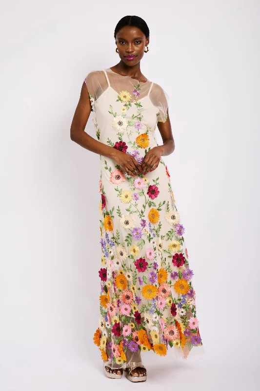 Best Boutiques Online Tunic Dress in Border applique flowers