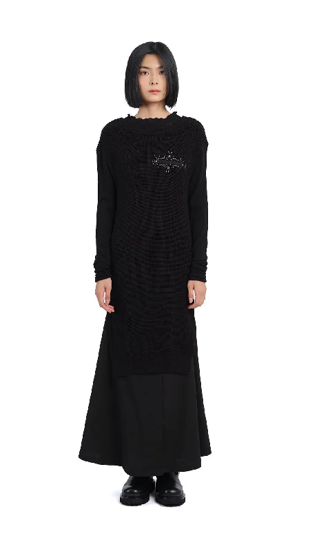 Sophisticated Fashion Knitted With Beading Dress