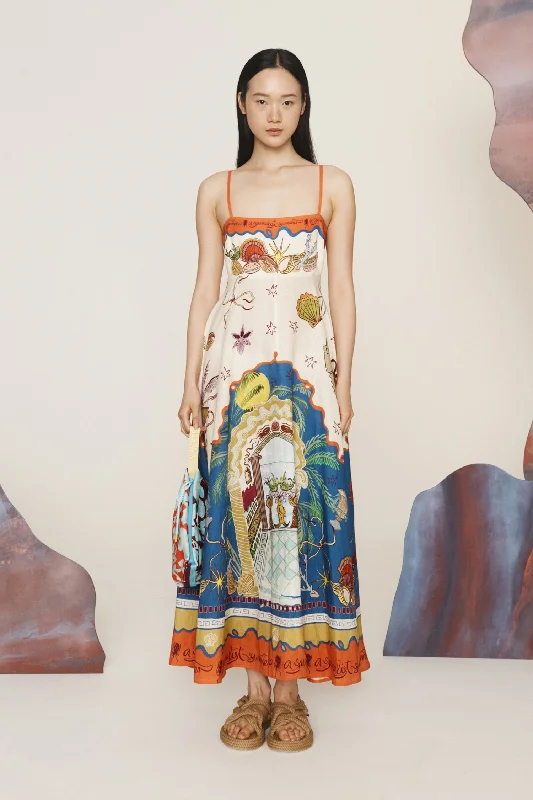 Women's High-Fashion Attire Alémais Surrealist Summer Sundress - Multi