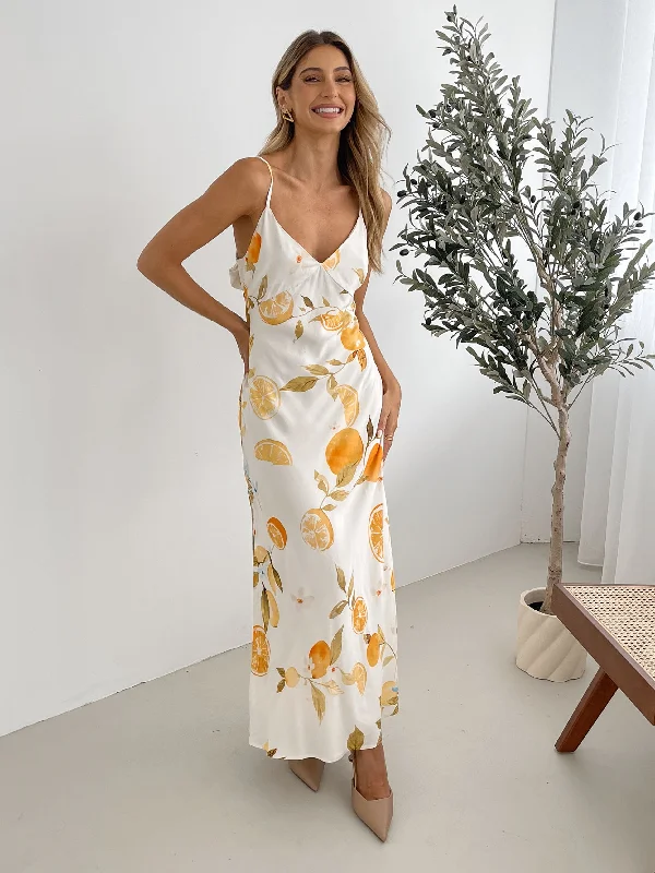Premium Style Offers Shaela Dress - Yellow Print