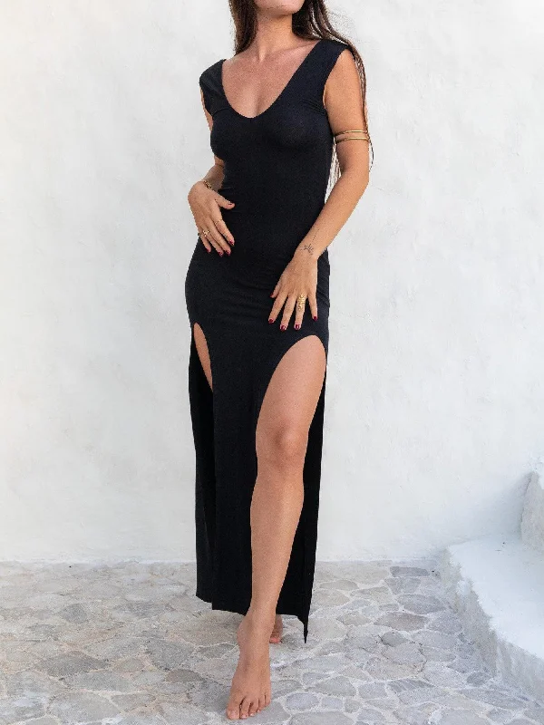 Discount Extravaganza Athena Dress - Black Onyx