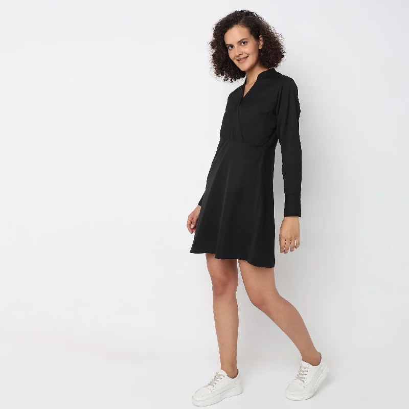 Clothing Store Regular Fit Solid Dress