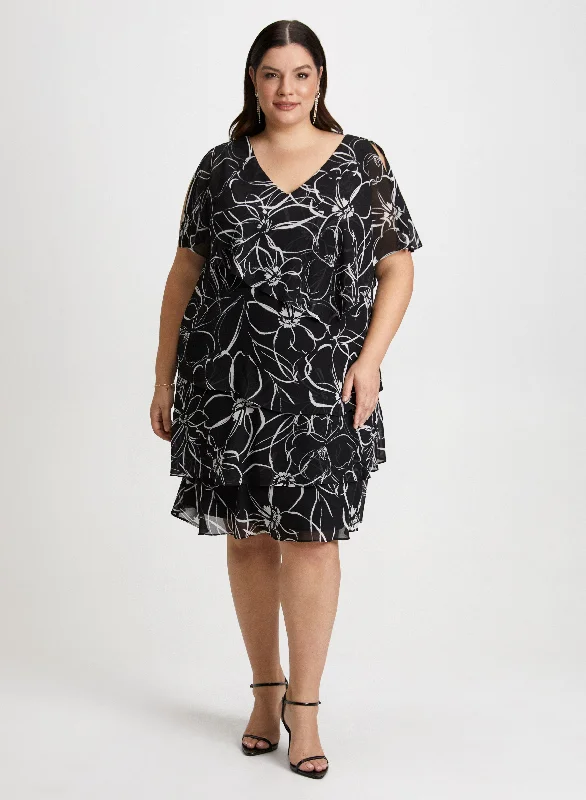Upgrade Your Closet With Our Women's Clothing Deals Tiered Floral Motif Dress