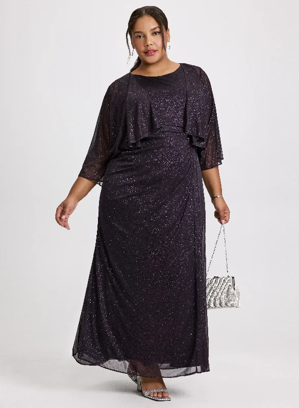 Everyday Fashion Cascade Jacket & Rhinestone Detail Dress Set