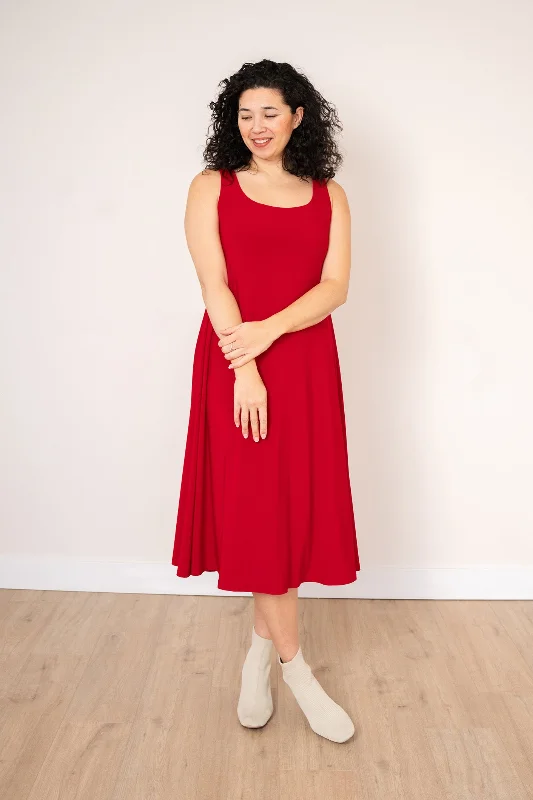 Chic Clothes For Women Square Neck Fit & Flare Dress | Poppy