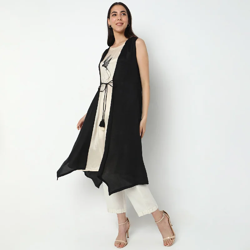 Stylish Spring Fashion Flare Fit Solid Dress