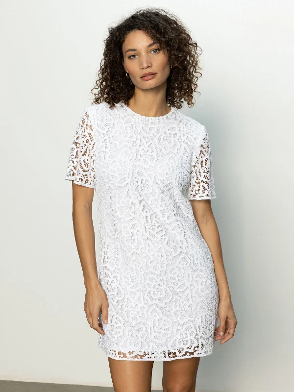 Women Clothing The Wanderer Lace Dress White