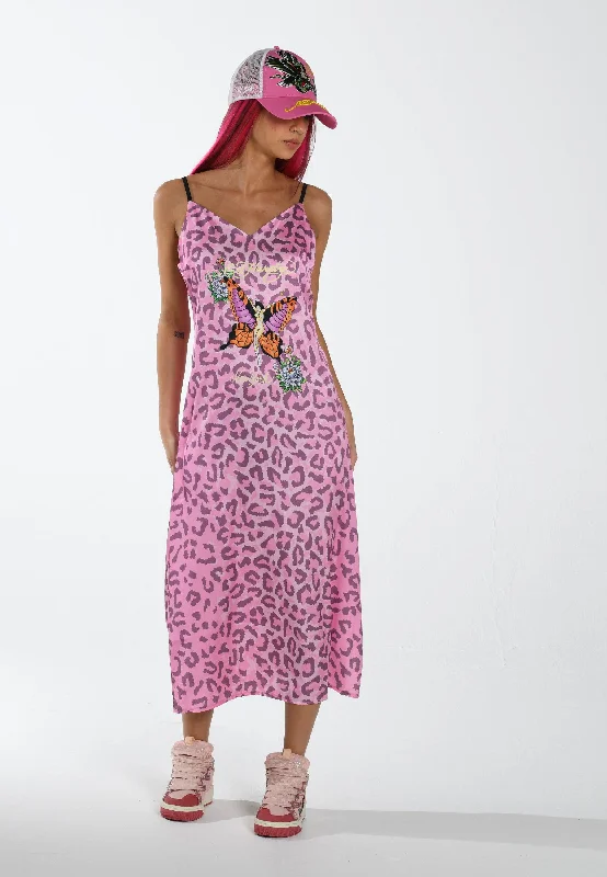 Fashion Forward, Function First Womens Motherfly Slip Dress - Pink