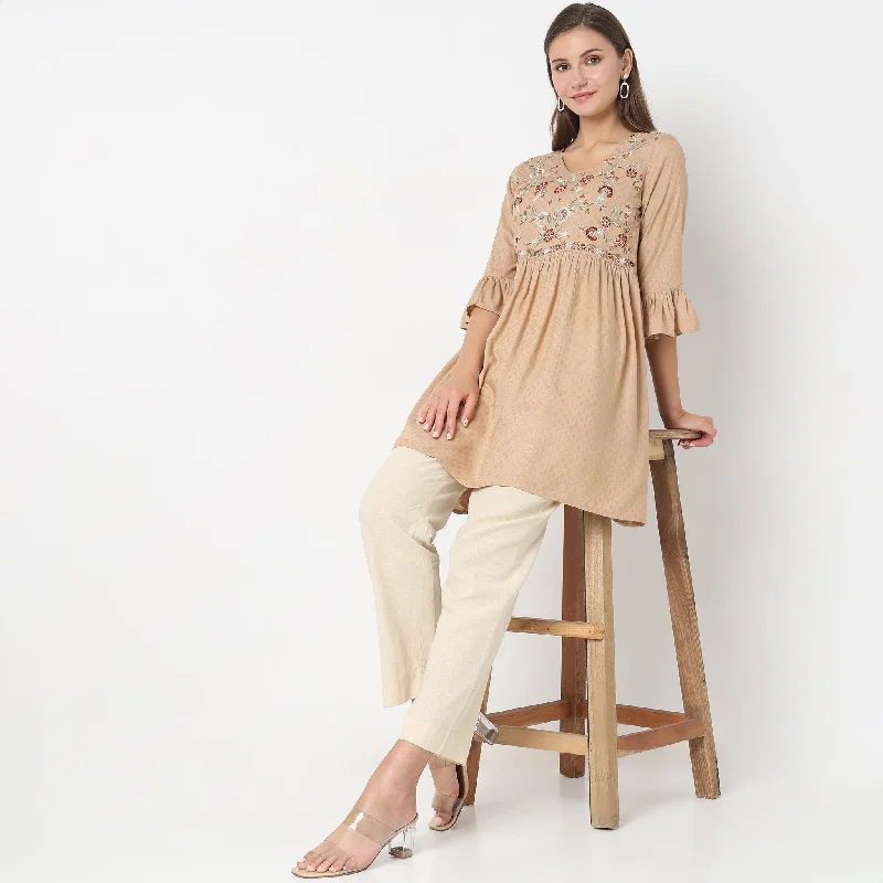 Elegant Details Regular Fit Embroidered Dress