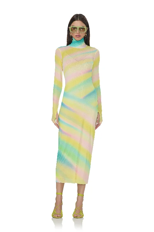 Trendy Outfits For Girls Shailene Dress - Rainbow Stripe