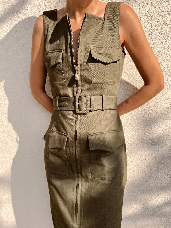 Trend Forward Women's Wear ALEXA TWILL DRESS