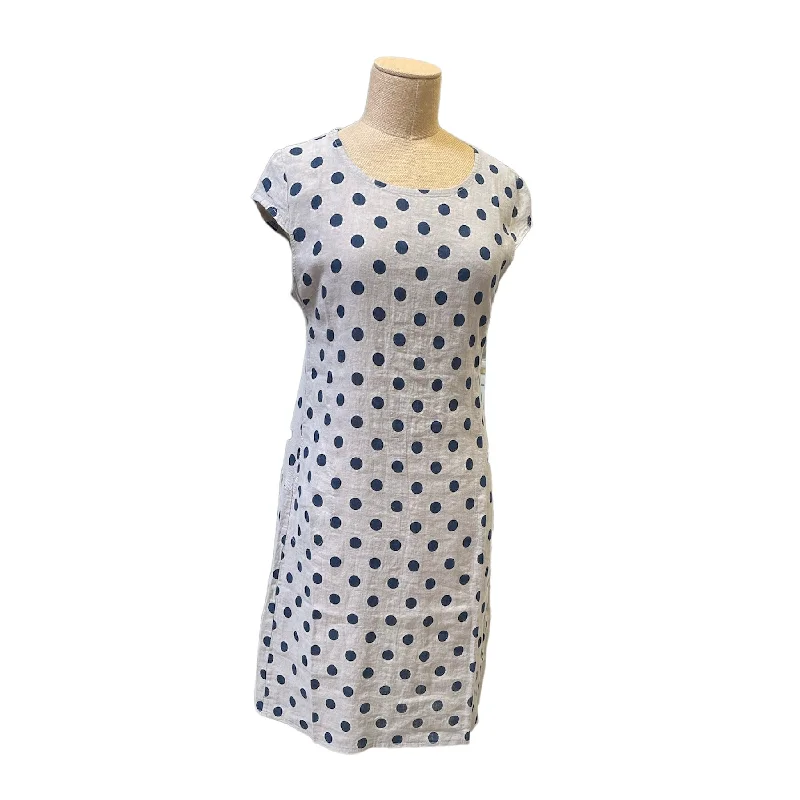 Women's High-End Clothing CC Linen with jersey sides dress