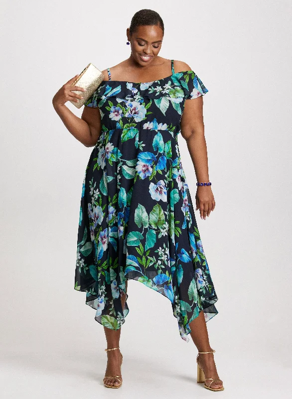 Fashionista Favorites Floral Chiffon Dress