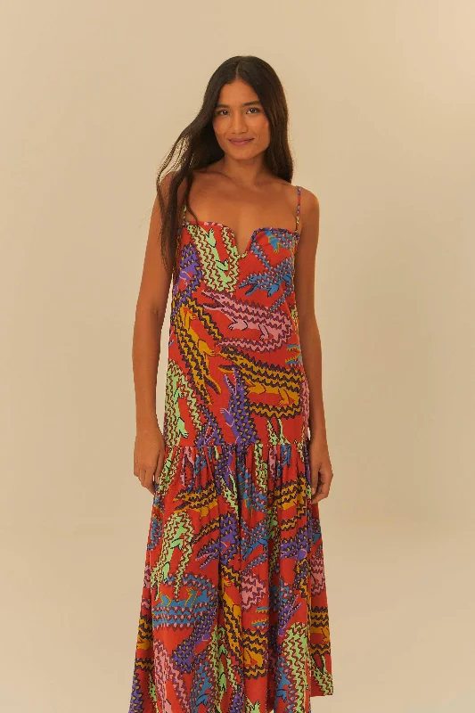 The Epitome Of Modern Women's Fashion FARM ALLIGATOR CROPPED  DRESS